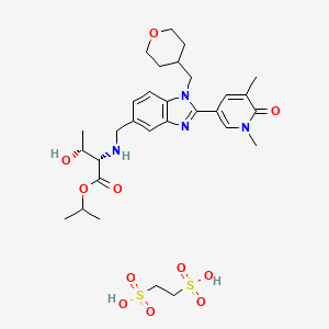 molecular formula C30H44N4O11S2 B12396105 Bromodomain inhibitor-12 (edisylate) 