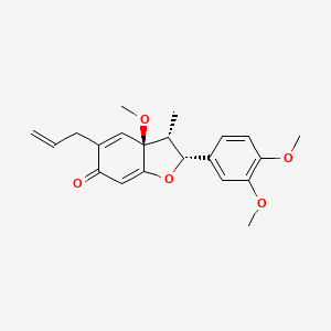 (2R,3R,3aS)-2-(3,4-dimethoxyphenyl)-3a-methoxy-3-methyl-5-prop-2-enyl-2,3-dihydro-1-benzofuran-6-one