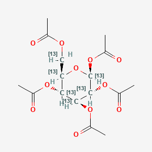 molecular formula C16H22O11 B12396211 1,2,3,4,6-Penta-O-acetyl-beta-D-glucopyranose-1,2,3,4,5,6-13C6 