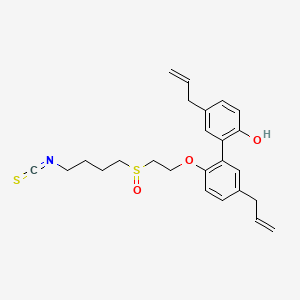 molecular formula C25H29NO3S2 B12396252 2-[2-[2-(4-Isothiocyanatobutylsulfinyl)ethoxy]-5-prop-2-enylphenyl]-4-prop-2-enylphenol 