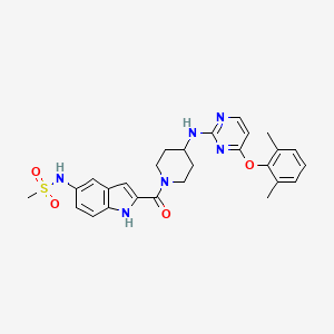 molecular formula C27H30N6O4S B12396280 HIV-1 inhibitor-54 