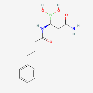 [(1S)-3-amino-3-oxo-1-(4-phenylbutanoylamino)propyl]boronic acid