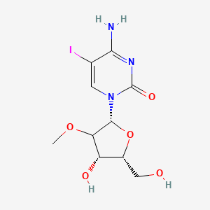 molecular formula C10H14IN3O5 B12396310 4-amino-1-[(2R,4S,5R)-4-hydroxy-5-(hydroxymethyl)-3-methoxyoxolan-2-yl]-5-iodopyrimidin-2-one 