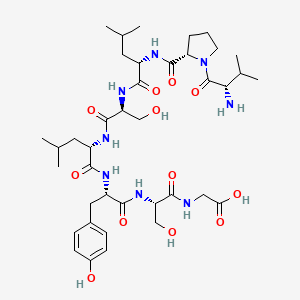 molecular formula C39H62N8O12 B12396333 H-Val-Pro-Leu-Ser-Leu-Tyr-Ser-Gly-OH 