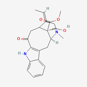 molecular formula C22H26N2O4 B12396338 methyl (1S,15E,18R)-15-ethylidene-18-(hydroxymethyl)-17-methyl-12-oxo-10,17-diazatetracyclo[12.3.1.03,11.04,9]octadeca-3(11),4,6,8-tetraene-18-carboxylate 