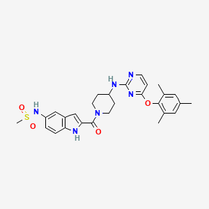 molecular formula C28H32N6O4S B12396380 HIV-1 inhibitor-55 