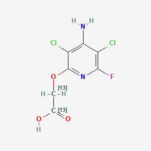 molecular formula C7H5Cl2FN2O3 B12396418 Fluroxypyr-13C2 