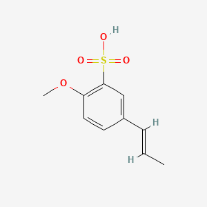 molecular formula C10H12O4S B1239644 2-methoxy-5-[(E)-prop-1-enyl]benzenesulfonic acid CAS No. 63589-56-0
