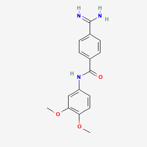 4-carbamimidoyl-N-(3,4-dimethoxyphenyl)benzamide