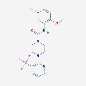 N-(5-chloro-2-methoxyphenyl)-4-[3-(trifluoromethyl)pyridin-2-yl]piperazine-1-carboxamide