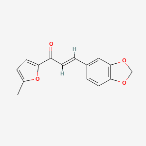 molecular formula C15H12O4 B1239658 (E)-3-(1,3-benzodioxol-5-yl)-1-(5-methylfuran-2-yl)prop-2-en-1-one 