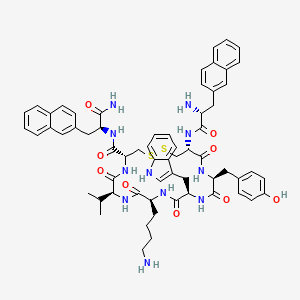 molecular formula C63H73N11O9S2 B12396609 H-D-2Nal-Cys(1)-Tyr-D-Trp-Lys-Val-Cys(1)-2Nal-NH2 