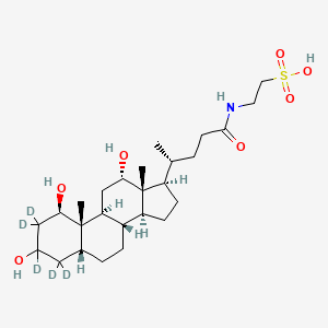 molecular formula C26H45NO7S B12396618 1|A-Hydroxytaurodeoxycholic Acid-d4 