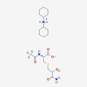 N-Acetyl-S-(2-hydroxy-3-propionamide)-L-cysteine-d3 Dicyclohexylammonium Salt