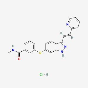 (E)-N-Methyl-3-((3-(2-(pyridin-2-yl)vinyl)-1H-indazol-6-yl)thio)benzamide hydrochloride