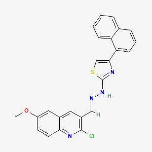 molecular formula C24H17ClN4OS B12396709 Antibacterial agent 131 