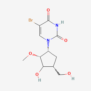 molecular formula C11H15BrN2O5 B12396727 5-bromo-1-[(1R,2R,4R)-3-hydroxy-4-(hydroxymethyl)-2-methoxycyclopentyl]pyrimidine-2,4-dione 