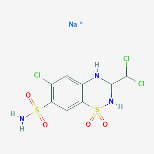 molecular formula C8H8Cl3N3NaO4S2 B12396734 Trichlormethiazide (sodium) 