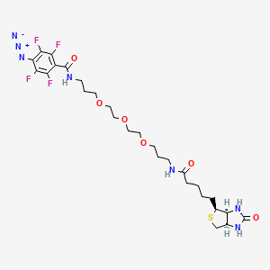 molecular formula C27H37F4N7O6S B12396760 Biotin-teg-atfba 