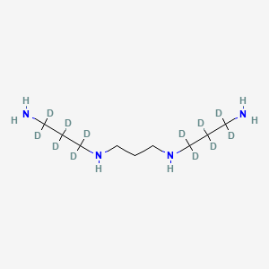 molecular formula C9H24N4 B12396782 N,N'-Bis(3-aminopropyl-D6)-1,3-propanediamine 