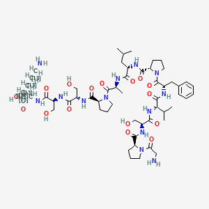 molecular formula C55H87N13O16 B12396784 Gpsvfplapssk-13C6 