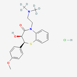 molecular formula C20H25ClN2O3S B12396787 Desacetyl Diltiazem-d6 hydrochloride 