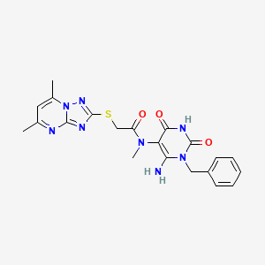 molecular formula C21H22N8O3S B12396819 Anti-inflammatory agent 49 CAS No. 851471-44-8