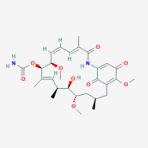 molecular formula C29H40N2O9 B1239682 [(4E,6Z,8R,9R,10E,12S,13R,14S,16R)-13-羟基-8,14,19-三甲氧基-4,10,12,16-四甲基-3,20,22-三氧代-2-氮杂双环[16.3.1]二十二-1(21),4,6,10,18-五烯-9-基]氨基甲酸酯 