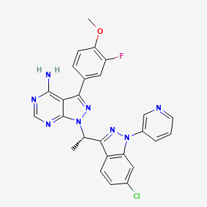 molecular formula C26H20ClFN8O B12396836 PI3K|A-IN-14 