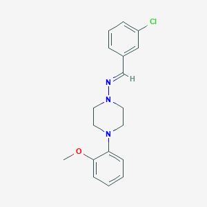 molecular formula C18H20ClN3O B1239684 (3-Chloro-benzylidene)-[4-(2-methoxy-phenyl)-piperazin-1-yl]-amine 