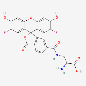 (2R)-2-amino-3-[(2',7'-difluoro-3',6'-dihydroxy-1-oxospiro[2-benzofuran-3,9'-xanthene]-5-carbonyl)amino]propanoic acid