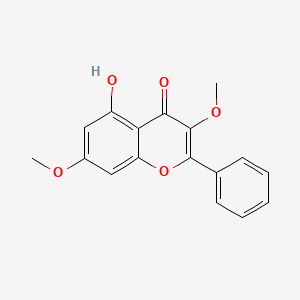 molecular formula C17H14O5 B1239686 4H-1-Benzopyran-4-one, 5-hydroxy-3,7-dimethoxy-2-phenyl- CAS No. 70786-48-0