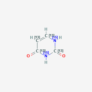 molecular formula C4H4N2O2 B12396880 Uracil-13c4,15n2 