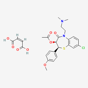 molecular formula C26H29ClN2O8S B1239693 Clentiazem maleate CAS No. 96128-92-6