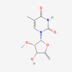 molecular formula C11H14N2O5 B12396938 1-[(2R,3S)-4-hydroxy-3-methoxy-5-methylideneoxolan-2-yl]-5-methylpyrimidine-2,4-dione 