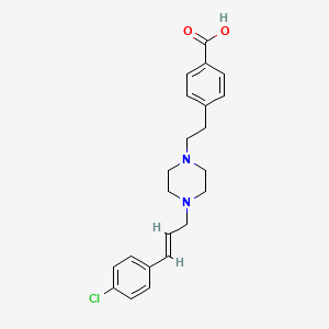 molecular formula C22H25ClN2O2 B1239694 4-(2-(1-(4-氯肉桂酰基)哌嗪-4-基)乙基)苯甲酸 CAS No. 86621-92-3