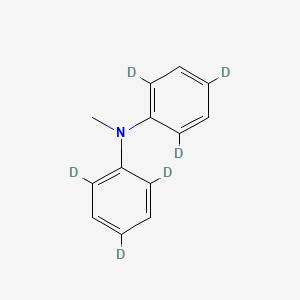 molecular formula C13H13N B12397000 2,4,6-trideuterio-N-methyl-N-(2,4,6-trideuteriophenyl)aniline 