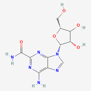 6-amino-9-[(2R,3S,5R)-3,4-dihydroxy-5-(hydroxymethyl)oxolan-2-yl]purine-2-carboxamide