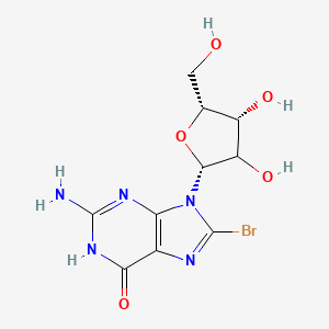 molecular formula C10H12BrN5O5 B12397094 2-amino-8-bromo-9-[(2R,4R,5R)-3,4-dihydroxy-5-(hydroxymethyl)oxolan-2-yl]-1H-purin-6-one 