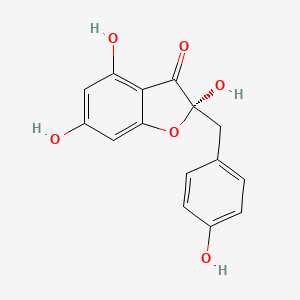 molecular formula C15H12O6 B12397142 (2R)-2,4,6-trihydroxy-2-[(4-hydroxyphenyl)methyl]-1-benzofuran-3-one 