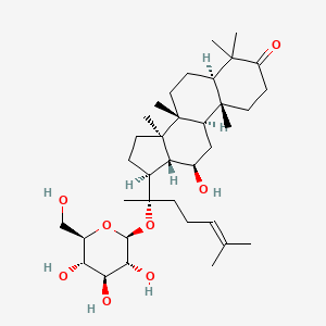 molecular formula C36H60O8 B12397164 (12|A)-20-(|A-D-Glucopyranosyloxy)-12-hydroxydammar-24-en-3-one 