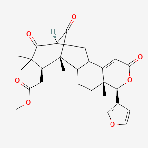 molecular formula C27H32O7 B1239719 Carapin 