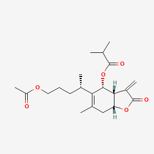 [(3aR,4R,7aR)-5-[(2S)-5-acetyloxypentan-2-yl]-6-methyl-3-methylidene-2-oxo-3a,4,7,7a-tetrahydro-1-benzofuran-4-yl] 2-methylpropanoate