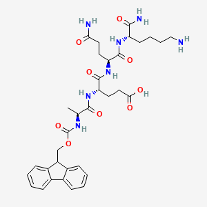 molecular formula C34H45N7O9 B12397250 Fmoc-Ala-Glu-Gln-Lys-NH2 