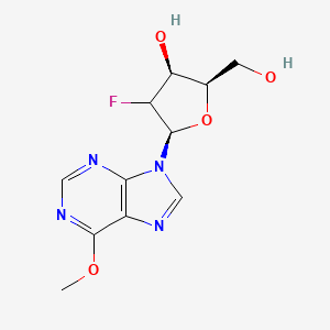 molecular formula C11H13FN4O4 B12397261 (2R,3S,5R)-4-fluoro-2-(hydroxymethyl)-5-(6-methoxypurin-9-yl)oxolan-3-ol 