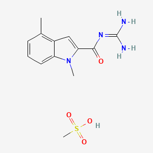 N-(diaminomethylidene)-1,4-dimethylindole-2-carboxamide;methanesulfonic acid