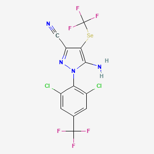 molecular formula C12H4Cl2F6N4Se B12397282 Gaba-IN-2 