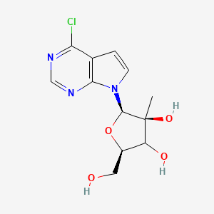 molecular formula C12H14ClN3O4 B12397294 4-Chloro-7-(2-|A-C-methyl-|A-D-ribofuranosyl)-7H-pyrrolo[2,3-d] pyrimidine 