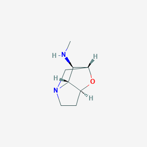 molecular formula C8H14N2O B1239730 (1R,3S,7R,8R)-N-methyl-2-oxa-6-azatricyclo[4.2.1.03,7]nonan-8-amine 