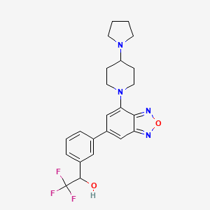 molecular formula C23H25F3N4O2 B12397326 2,2,2-Trifluoro-1-[3-[4-(4-pyrrolidin-1-ylpiperidin-1-yl)-2,1,3-benzoxadiazol-6-yl]phenyl]ethanol 